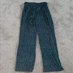High Waisted Polkadot straight leg pant